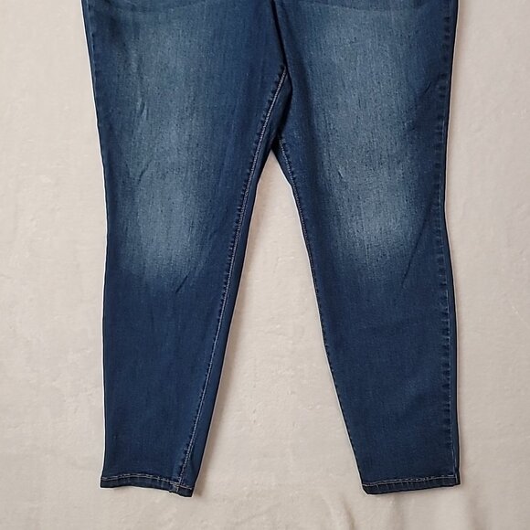 Terra & Sky Women’s Plus Size 22W High Rise Skinny Jeans Dark Wash Stretch - Picture 3 of 15